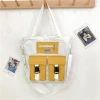 2021 new single-shoulder crossbody double-back large-capacity student tutoring canvas bag, double-pocket mobile phone, loose change bag, women's bag details Picture